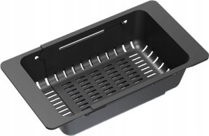 Zlewozmywak QUADRON LUKE 110 WORKSTATION zlewozmywak black metal (58x45x20) z syfonem 1-komorowy b/o + Qmata + Wkładka + Dozownik + Deska + bateria ze stałą wylew 6