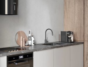 Zlewozmywak Luke 90 Czarny metal 9