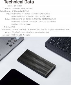 Powerbank Nitecore NB10000 Carbon Gen3 10000mAh Czarny 13