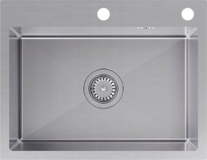 Zlewozmywak QUADRON LUKE 110 WORKSTATION zlewozmywak stalowy (58x45x20) z syfonem 1-komorowy b/o + Qmata + Wkładka + Dozownik + Deska + bateria z elastyczną wylew 6