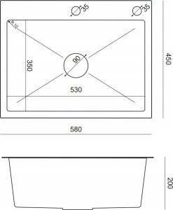 Zlewozmywak QUADRON LUKE 110 WORKSTATION zlewozmywak stalowy (58x45x20) z syfonem 1-komorowy b/o + Qmata + Wkładka + Dozownik + Deska + bateria z elastyczną wylew 9
