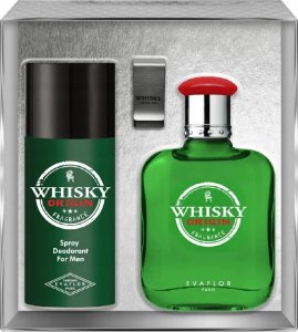 SET EVAFLOR Whisky Orgin EDT spray 100ml + EDT spray 20ml EDT + CLIP 1