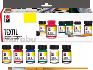 Vrige Marabu 1716000000087, Black, Blue, Green, Red, White, Yellow, Textile paint, liquid, 90 ml, 6 pc(s) 1