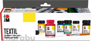 Vrige Marabu 1716000000087, Black, Blue, Green, Red, White, Yellow, Textile paint, liquid, 90 ml, 6 pc(s) 2