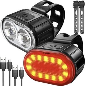 Lampa rowerowa + tylne światło Trizand 24003 1