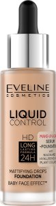 EVELINE_Liquid Control HD podkład do twarzy z dropperem 055 Honey 32ml 1