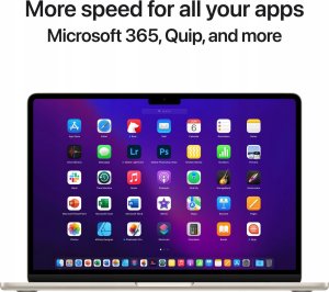 Laptop Apple Apple MacBook Air - M2 (8/10) | 13,6" | 16GB | 256GB | Mac OS | Księżycowa Poświata 7