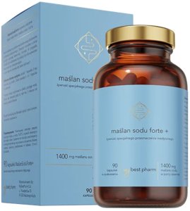 MY BEST PHARM_Maślan Sodu Forte+ zdrowie i komfort jelit 90 kapsułek 1