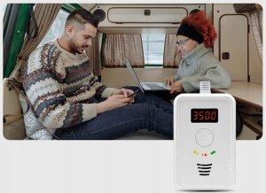 czujnik detektor gazu ziemnego metanu i co tlenku węgla czadu, alarm 85 db 12