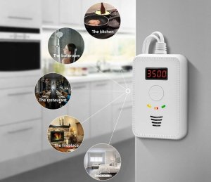 czujnik detektor gazu ziemnego metanu i co tlenku węgla czadu, alarm 85 db 4