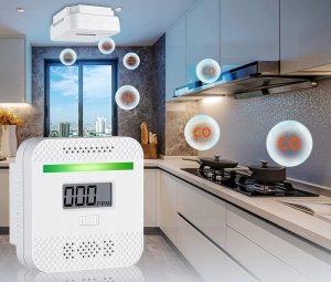 czujnik detektor czadu tlenku węgla co gazu bateria 3xaa, alarm 85db, 3lata 4