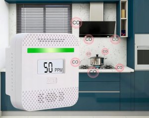 czujnik detektor czadu tlenku węgla co gazu bateria 3xaa, alarm 85db, 3lata 5