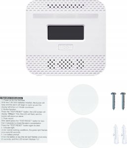 czujnik detektor czadu tlenku węgla co gazu bateria 3xaa, alarm 85db, 3lata 10