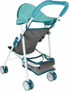 Euro Trade Wózek dla lalek spacerowy metalowy szary Mega Creative 536567 2