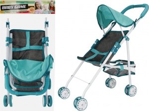 Euro Trade Wózek dla lalek spacerowy metalowy szary Mega Creative 536567 5