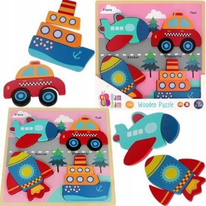 Euro Trade BAM BAM Układanka drewniana Pojazdy 541642 2