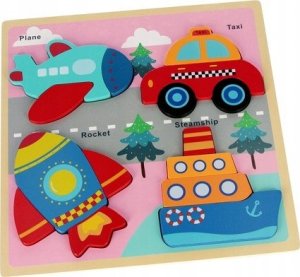 Euro Trade BAM BAM Układanka drewniana Pojazdy 541642 6