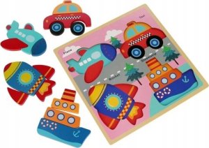 Euro Trade BAM BAM Układanka drewniana Pojazdy 541642 8