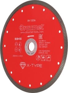 DRAUMET tarcza diamentowa X-TYPE 230x22,23x1,8mm one size 1