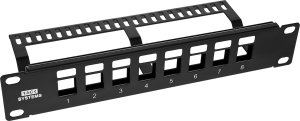 RACK Systems PP8EMB - patch panel UTP 10" - 8-portów keystone 1