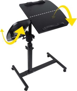 NN D2 regulowany stolik przyłóżkowy na kółkach pod laptop 4