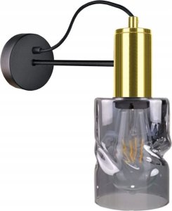 Kinkiet Keter Lighting Kinkiet 1xE27 INGER BLACK/GOLD 1