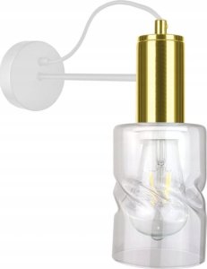 Kinkiet Keter Lighting Kinkiet 1xE27 INGER WHITE/GOLD 1