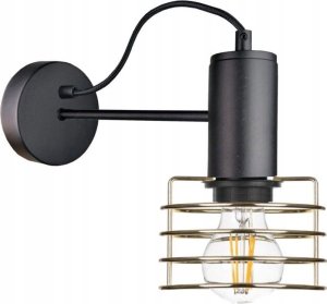 Kinkiet Keter Lighting Kinkiet 1xE27 RUNE BLACK/GOLD 1