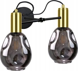 Kinkiet Keter Lighting Kinkiet 2xE27 KARI BLACK/GOLD 1