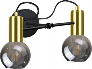 Kinkiet Keter Lighting Kinkiet 2xE27 LIV BLACK/GOLD 1