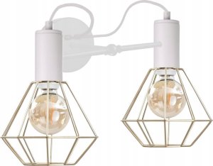 Kinkiet Keter Lighting Kinkiet 2xE27 LARS WHITE/GOLD 1