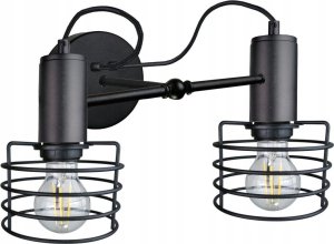 Kinkiet Keter Lighting Kinkiet 2xE27 RUNE BLACK 1