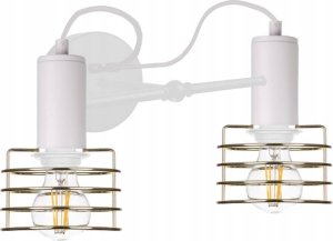 Kinkiet Keter Lighting Kinkiet 2xE27 RUNE WHITE/GOLD 1