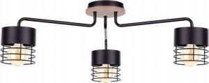 Lampa sufitowa Keter Lighting Lampa sufitowa 3xE27 CASA BLACK WOOD 1