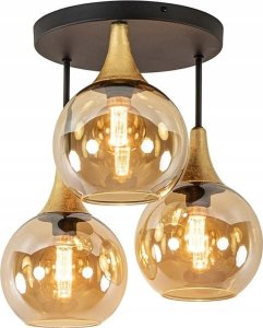 Lampa sufitowa Keter Lighting Lampa sufitowa 3xE27 CALLISTO BLACK/GOLD 1