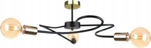 Lampa sufitowa Keter Lighting Lampa sufitowa 3xE27 FIORE BLACK/GOLD 1