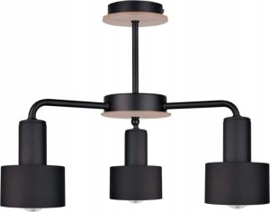 Lampa sufitowa Keter Lighting Lampa sufitowa 3xE27 LUCE BLACK WOOD 1