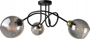 Lampa sufitowa Keter Lighting Lampa sufitowa 3xE27 RING BLACK/GOLD 1