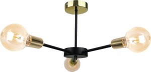 Lampa sufitowa Keter Lighting Lampa sufitowa 3xE27 SUN BLACK/GOLD 1