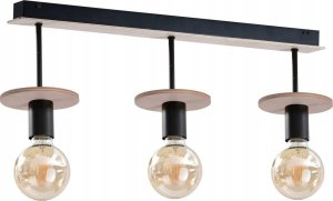 Lampa sufitowa Keter Lighting Lampa sufitowa 3xE27 SATURN NATURAL/BLACK 1