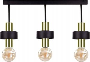 Lampa sufitowa Keter Lighting Lampa sufitowa 3xE27 UNICA BLACK/GOLD 1