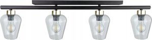 Lampa sufitowa Keter Lighting Lampa sufitowa 4xE27 FLOS BLACK/GOLD 1