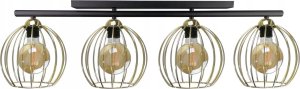 Lampa sufitowa Keter Lighting Lampa sufitowa 4xE27 BACCA BLACK/GOLD 1