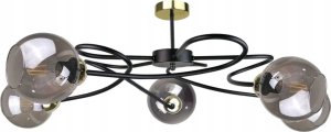 Lampa sufitowa Keter Lighting Lampa sufitowa 5xE27 BLOM BLACK/GOLD 1