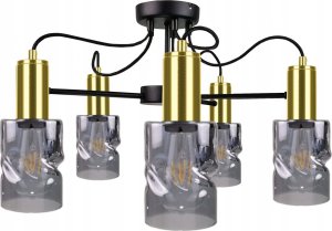 Lampa sufitowa Keter Lighting Lampa sufitowa 5xE27 INGER BLACK/GOLD 1