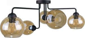 Lampa sufitowa Keter Lighting Lampa sufitowa 5xE27 MONDE BLACK 1