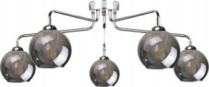 Lampa sufitowa Keter Lighting Lampa sufitowa 5xE27 PLUTON SILVER 1