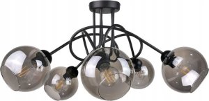 Lampa sufitowa Keter Lighting Lampa sufitowa 5xE27 RING BLACK 1