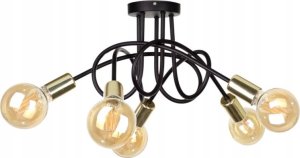 Lampa sufitowa Keter Lighting Lampa sufitowa 5xE27 RUMBA BLACK/GOLD 1