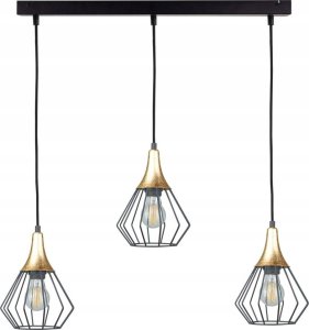 Lampa wisząca Keter Lighting Lampa wisząca 3xE27 SELENE BLACK/GOLD 1